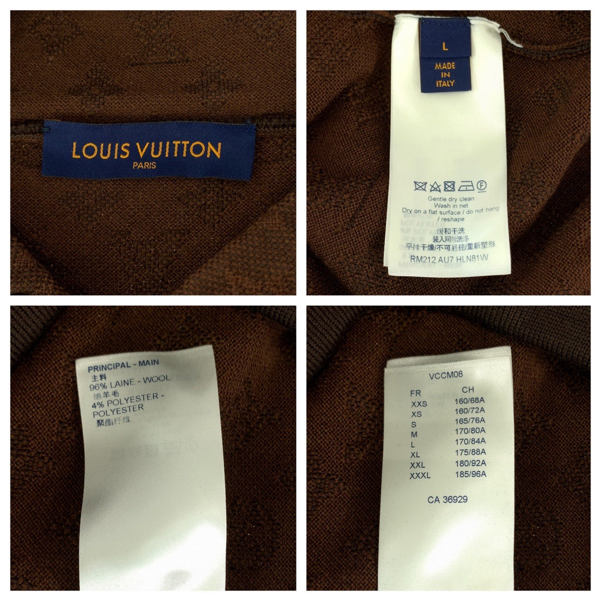 Louis Vuitton Wool Jacquard Hoodie Sweatshirt