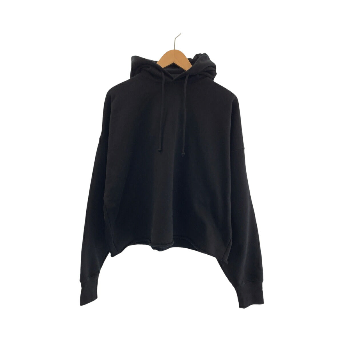 VETEMENTS Cut-off Pullover Hoodie Black Cotton S