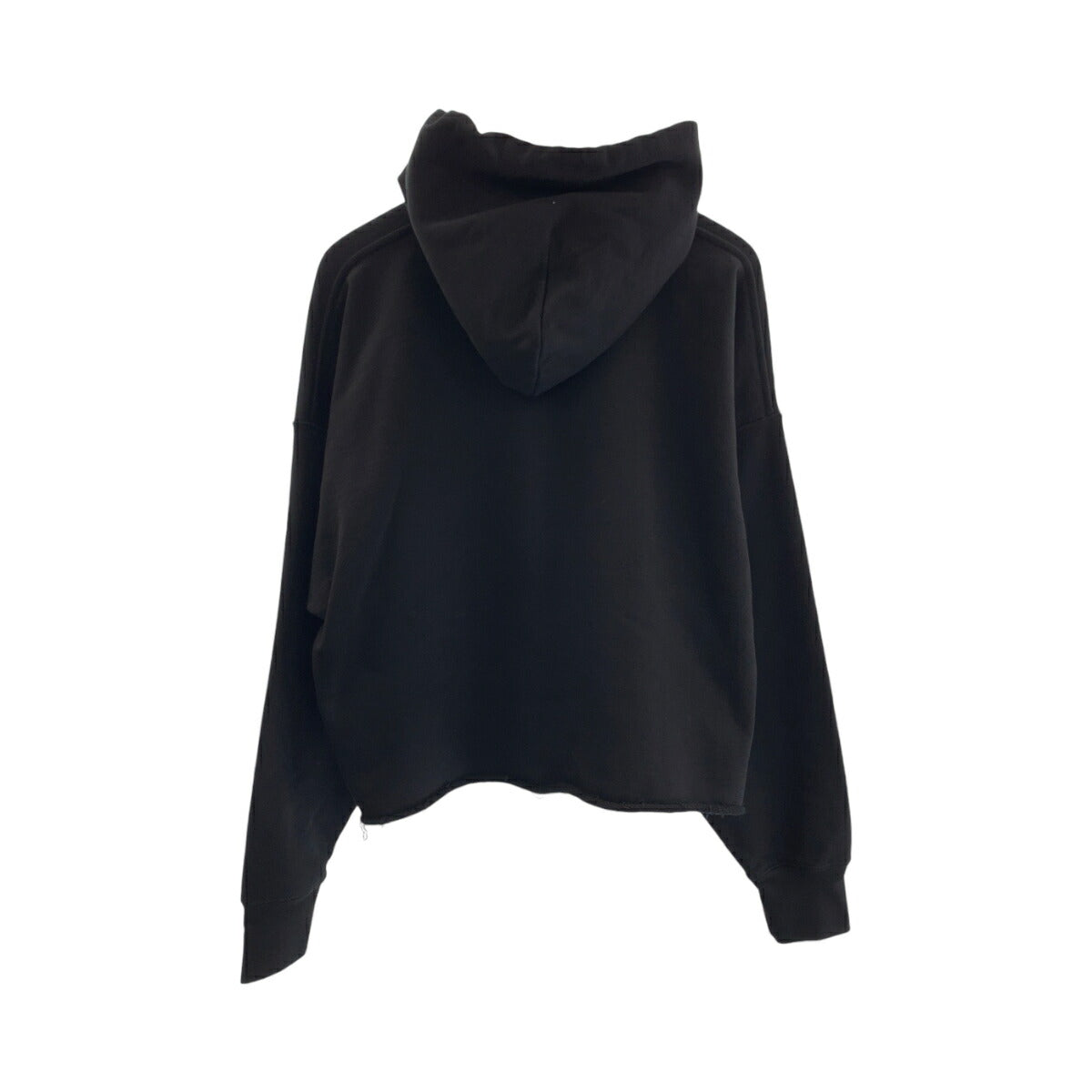 VETEMENTS Cut-off Pullover Hoodie Black Cotton S