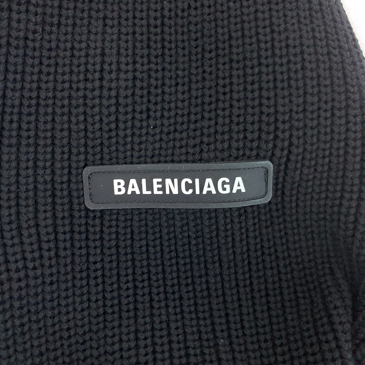 Balenciaga Layered Knit Sweater Cotton Black L