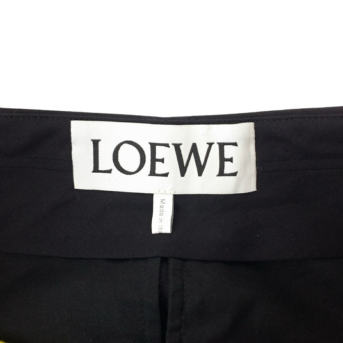 Loewe Wool Wide Pants Black Yellow