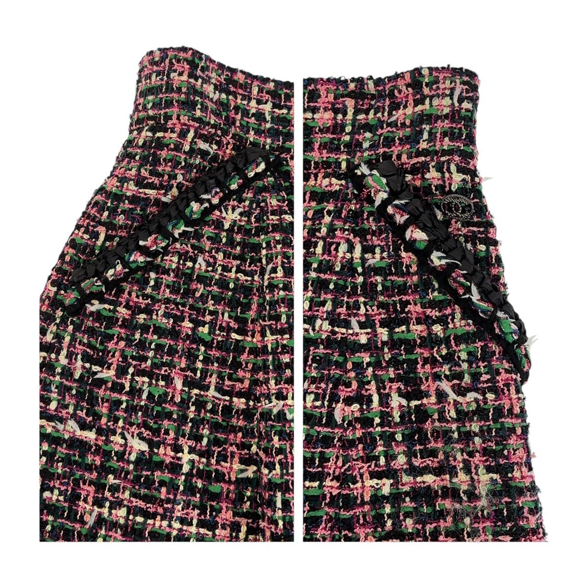 Chanel Pink Tweed Skirt XS