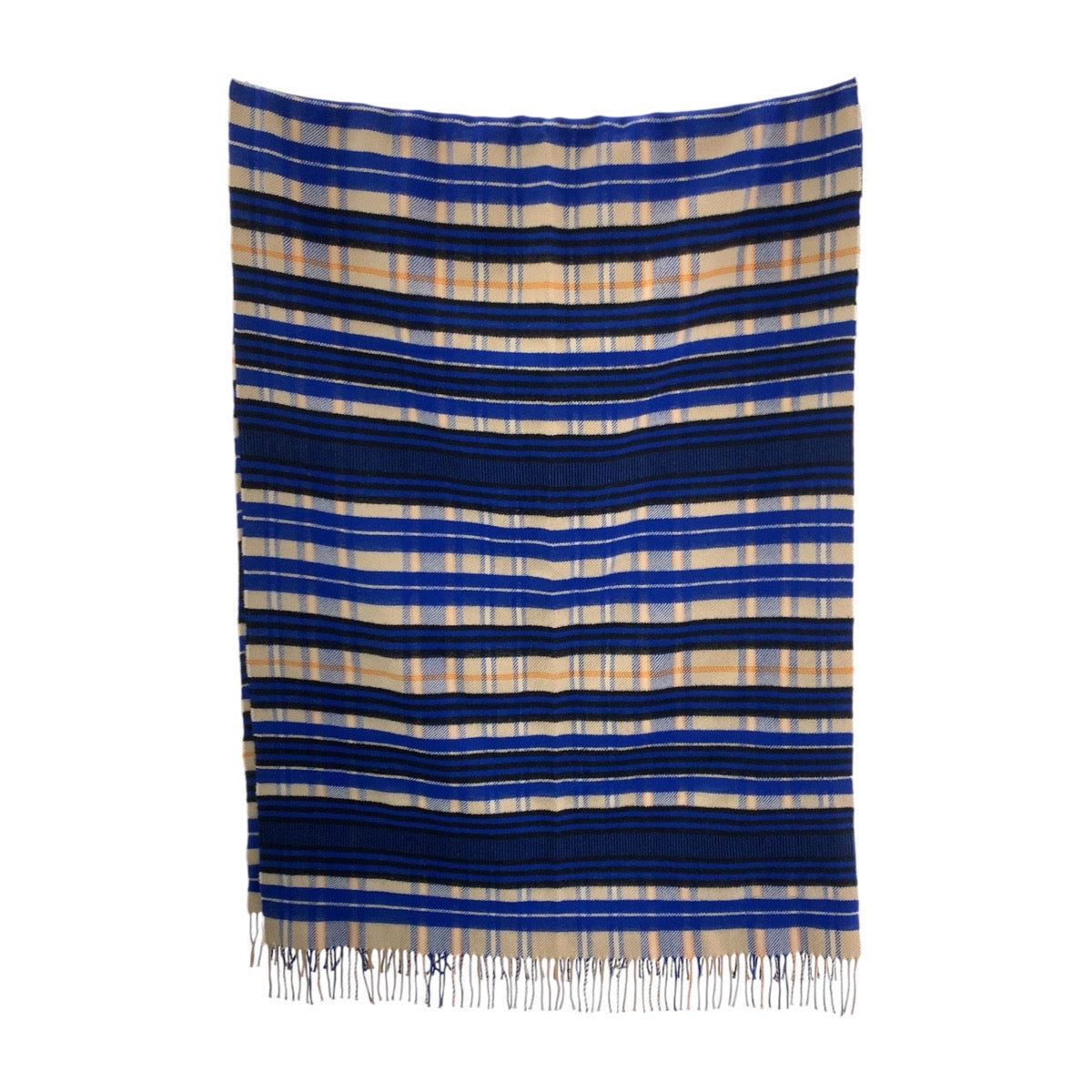 Hermes Cashmere Scarf Blue Multicolor