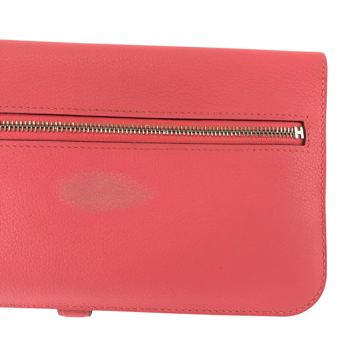 Hermes Dogon Long Wallet Pink Silver Hardware