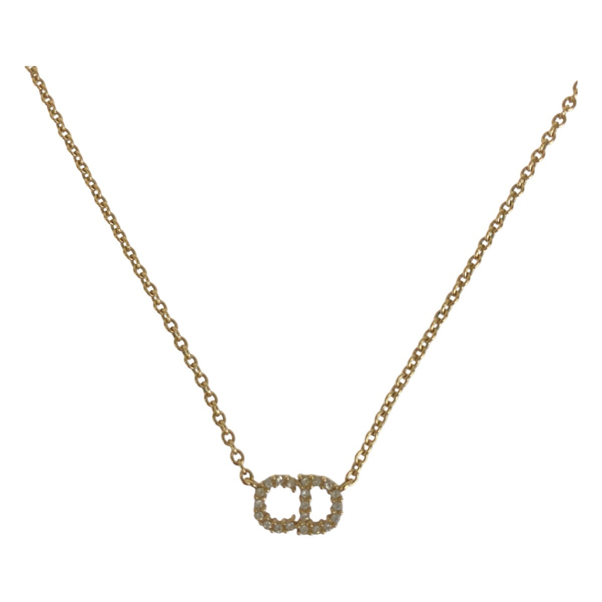 Dior Clair de Lune Gold Metal Rhinestone Necklace