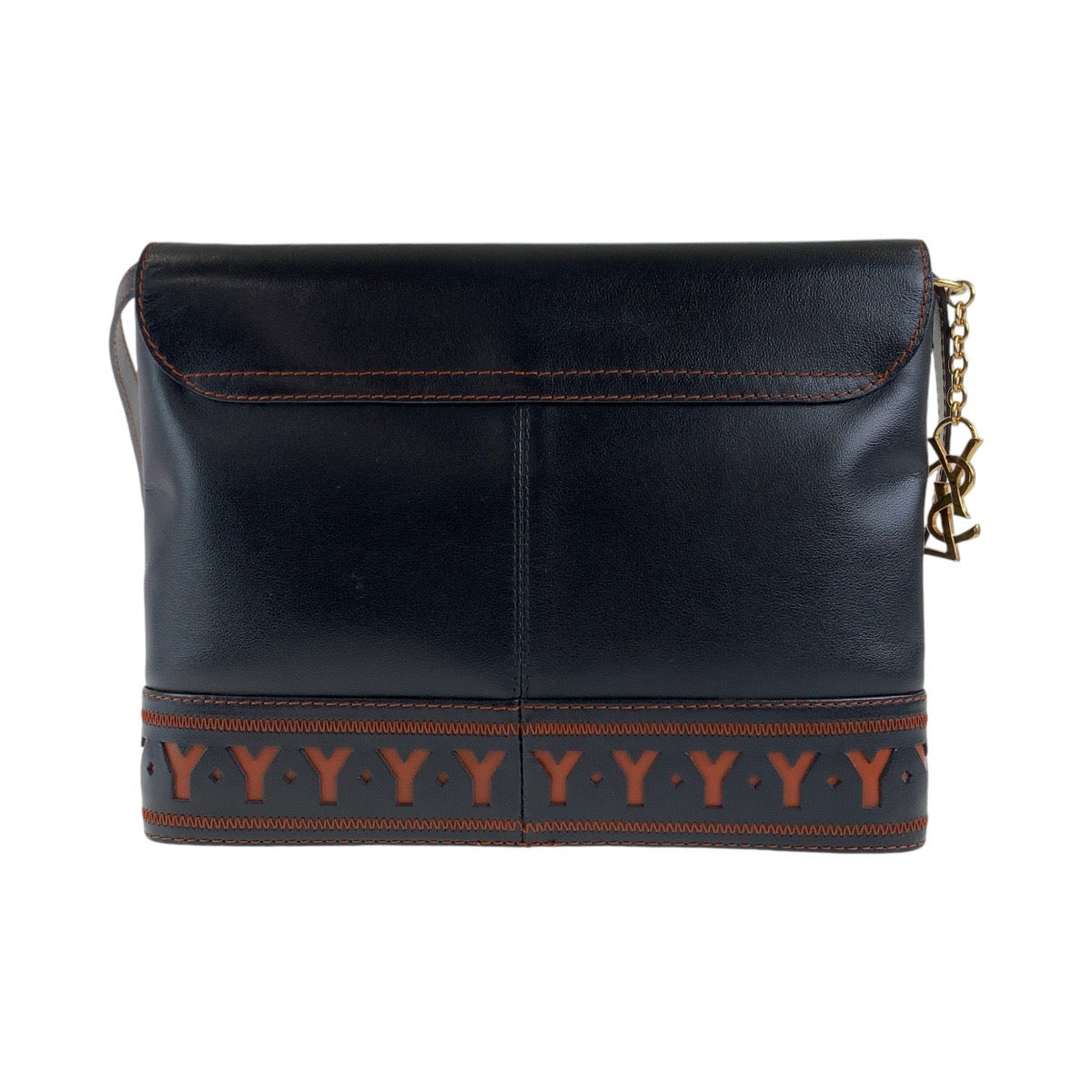 Yves Saint Laurent Y Cutout Leather Shoulder Bag