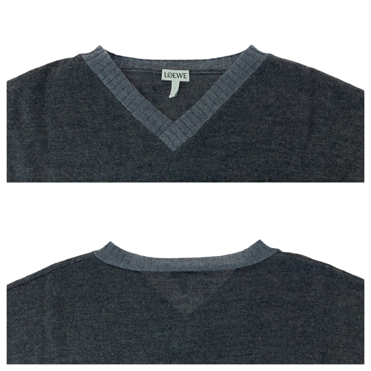 Loewe Anagram Grey Wool Knit Sweater Men