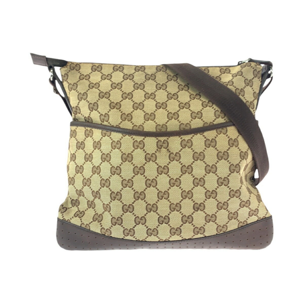 Gucci GG Canvas Leather Shoulder Bag