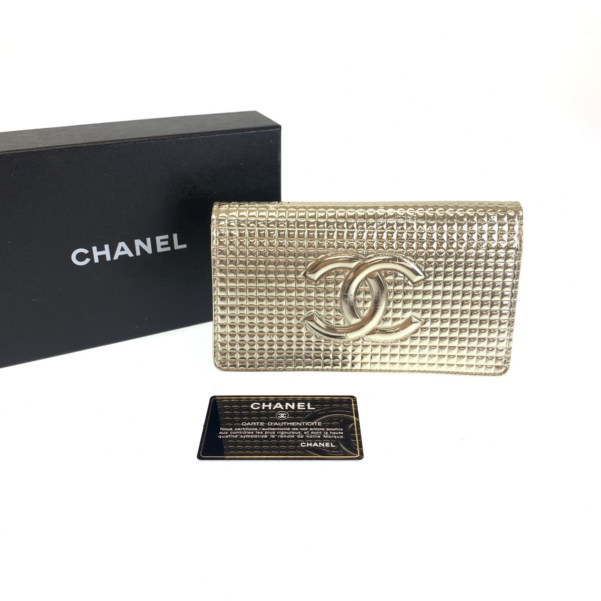 Chanel Leather Micro Chocolate Bar Long Wallet