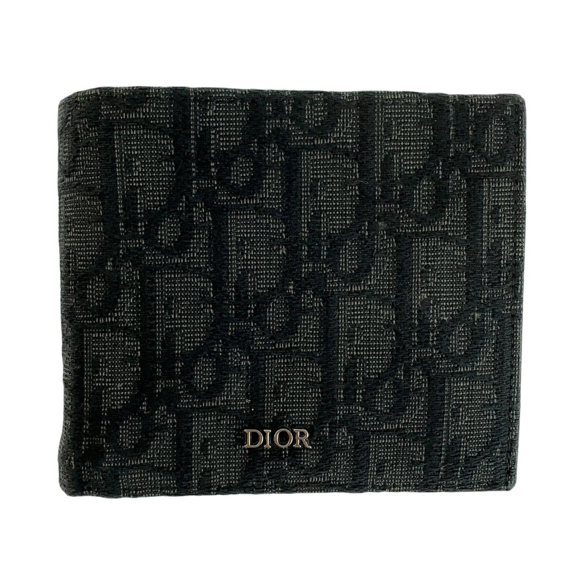 Dior Oblique Canvas Leather Compact Wallet