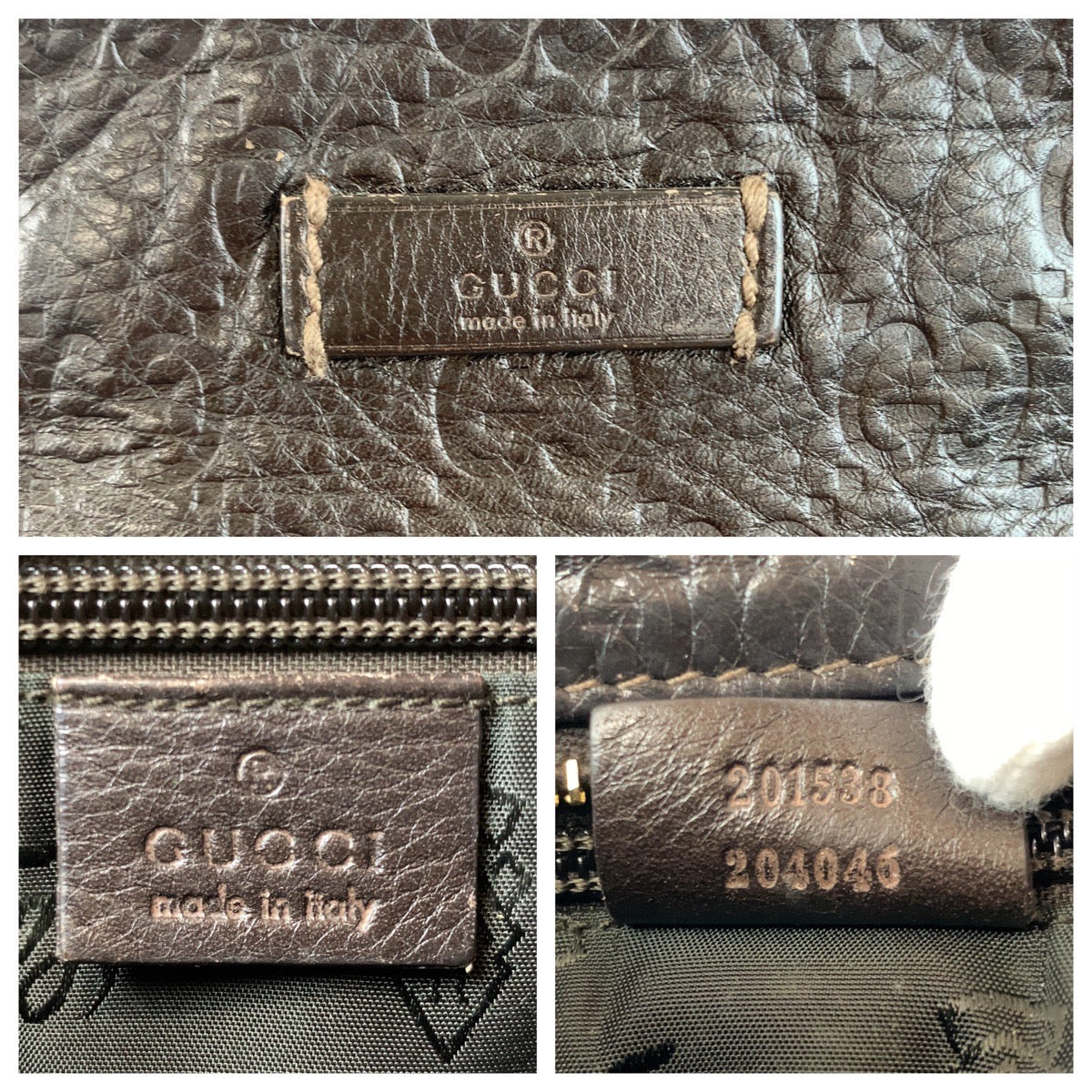 Gucci Leather Shoulder Bag Brown