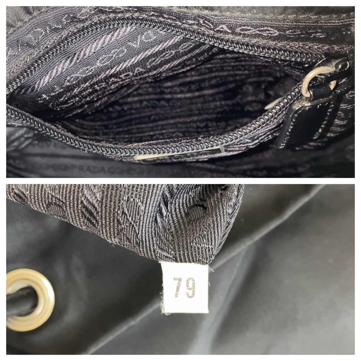 Prada Nylon Tessuto Logo Backpack