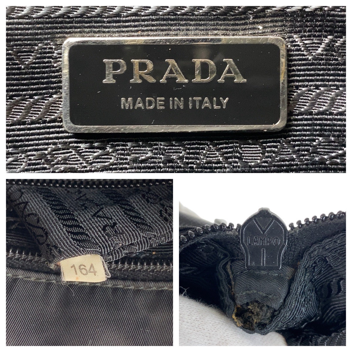 Prada Nylon Tessuto Triangle Logo Messenger Bag