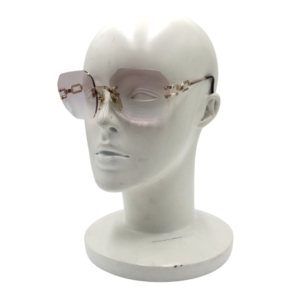 Dior Vintage Gold Purple Metal Square Sunglasses