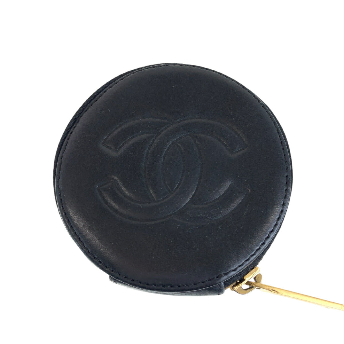 Chanel Camellia Coin Case Black Gold