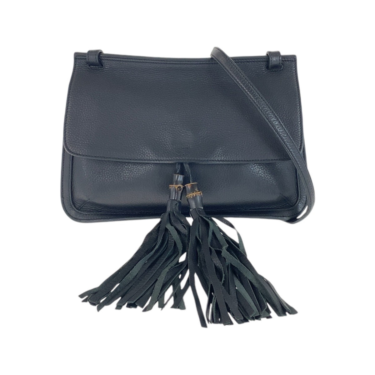 Gucci Bamboo Tassel Leather Shoulder Bag