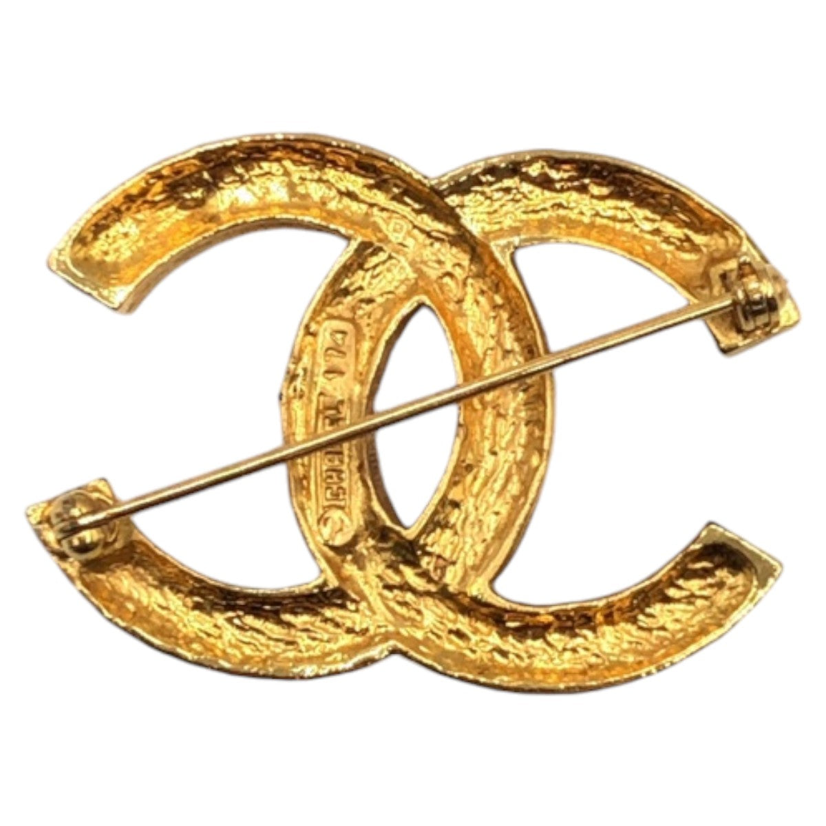 Chanel Vintage Coco Mark Gold Brooch