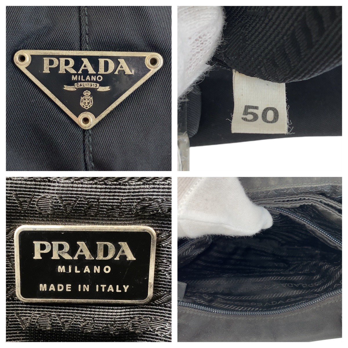 Prada Nylon Plastic Tessuto Logo Tote Bag