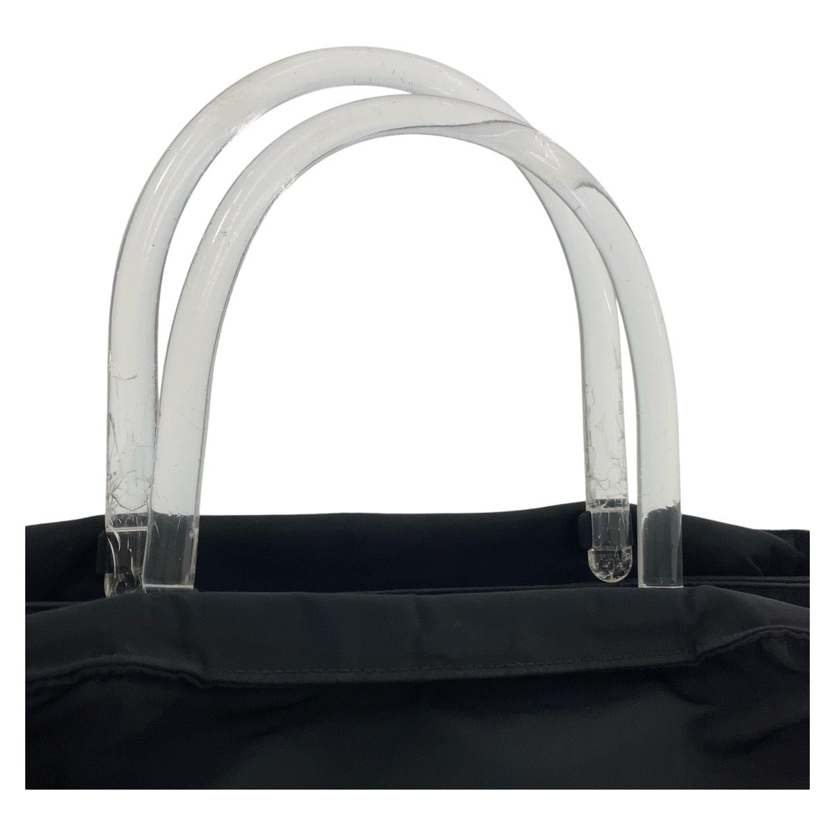 Prada Nylon Plastic Tessuto Logo Tote Bag