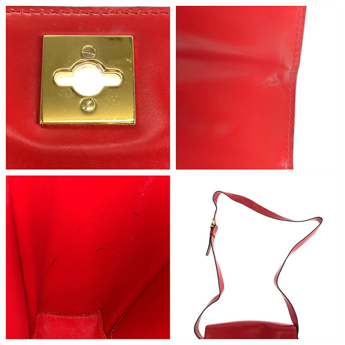 Celine Vintage Logo Ring Leather Shoulder Bag