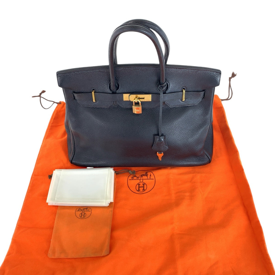 Hermes Birkin 35 Black Togo Tote Bag