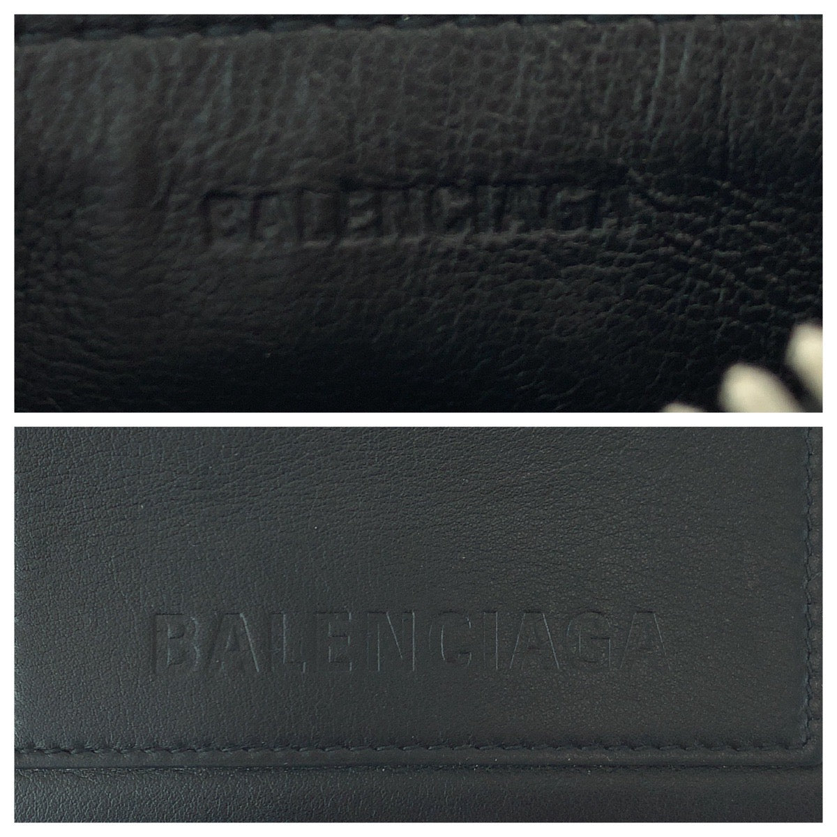 Balenciaga Leather Logo Black Coin Card Case