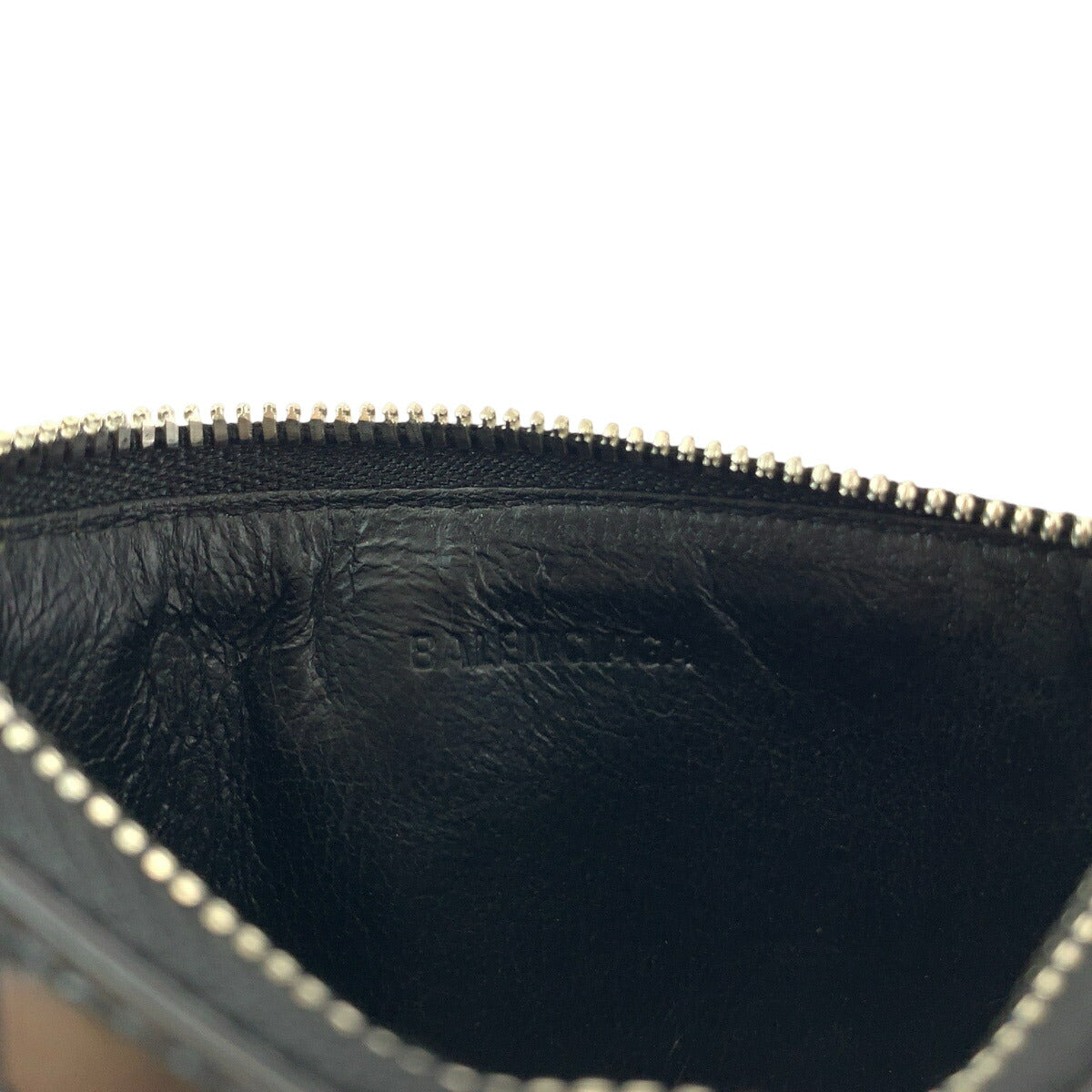 Balenciaga Leather Coin Card Case Black