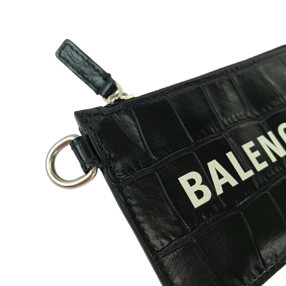 Balenciaga Leather Coin Card Case Black