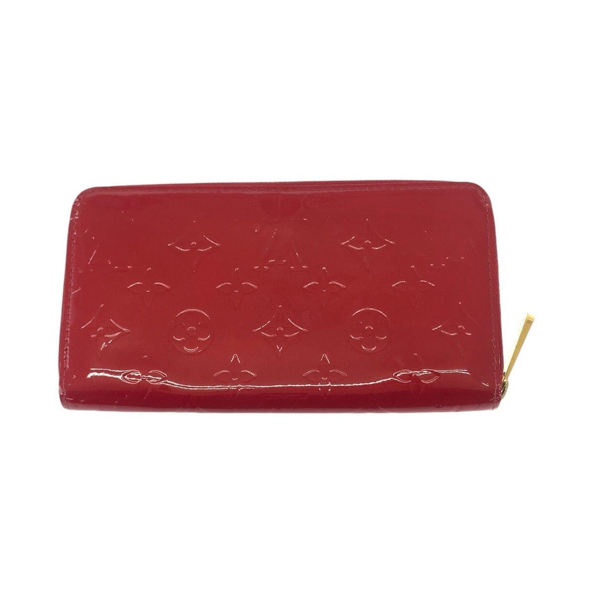 Louis Vuitton Vernis Zippy Wallet Red Leather