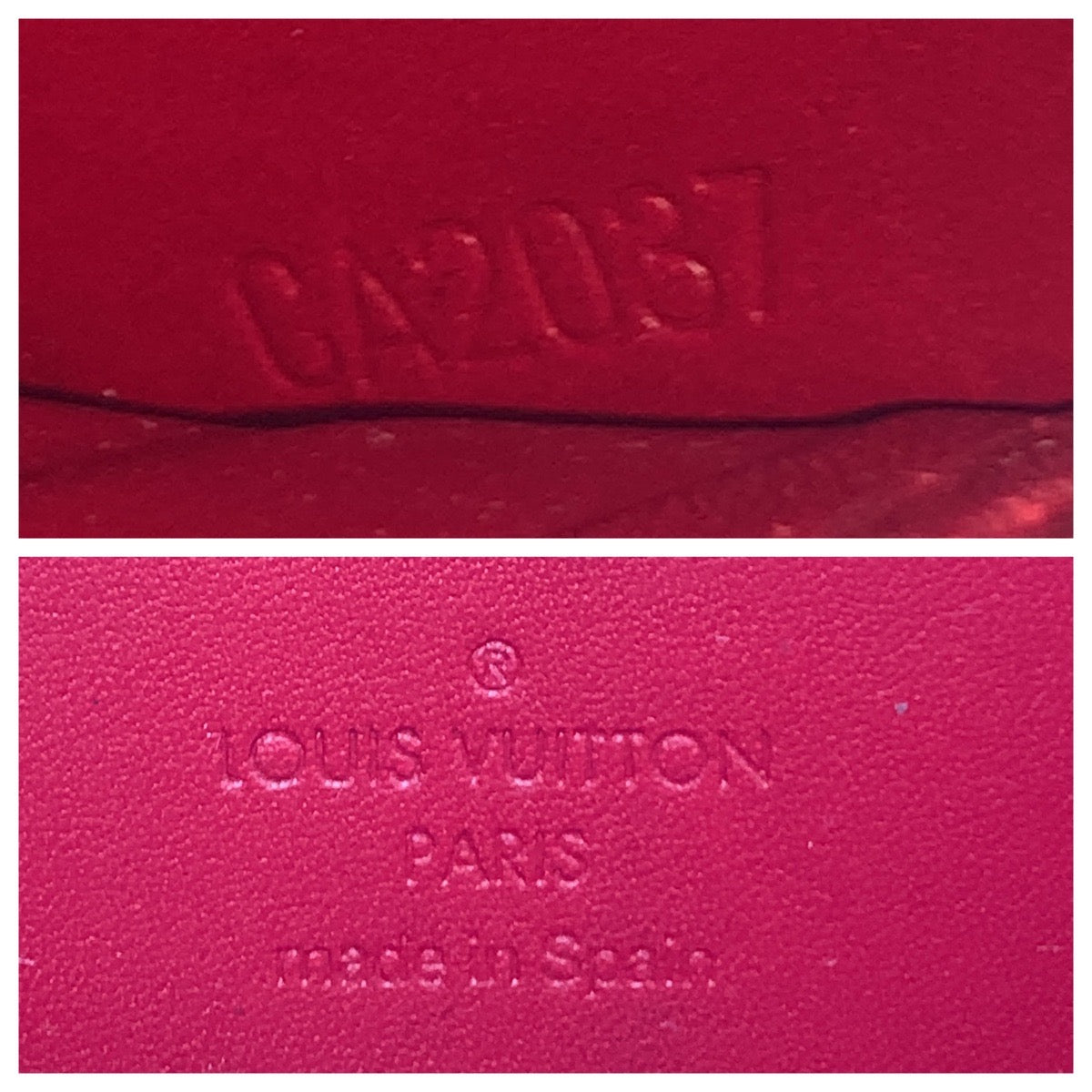 Louis Vuitton Vernis Zippy Wallet Red Leather