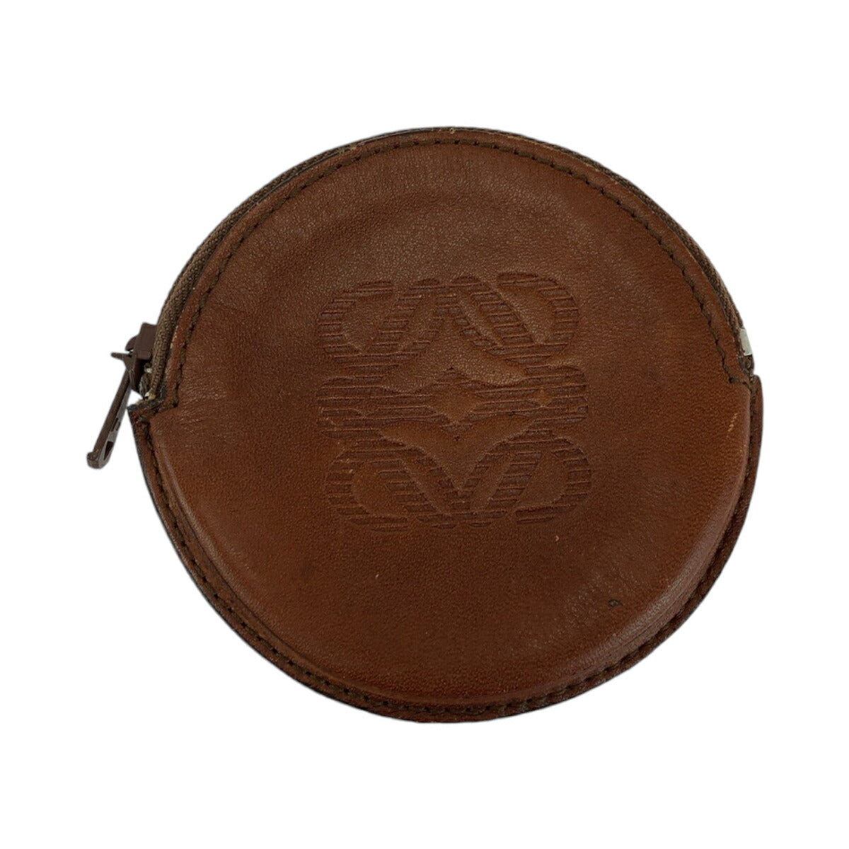 Loewe Anagram Leather Suede Coin Case