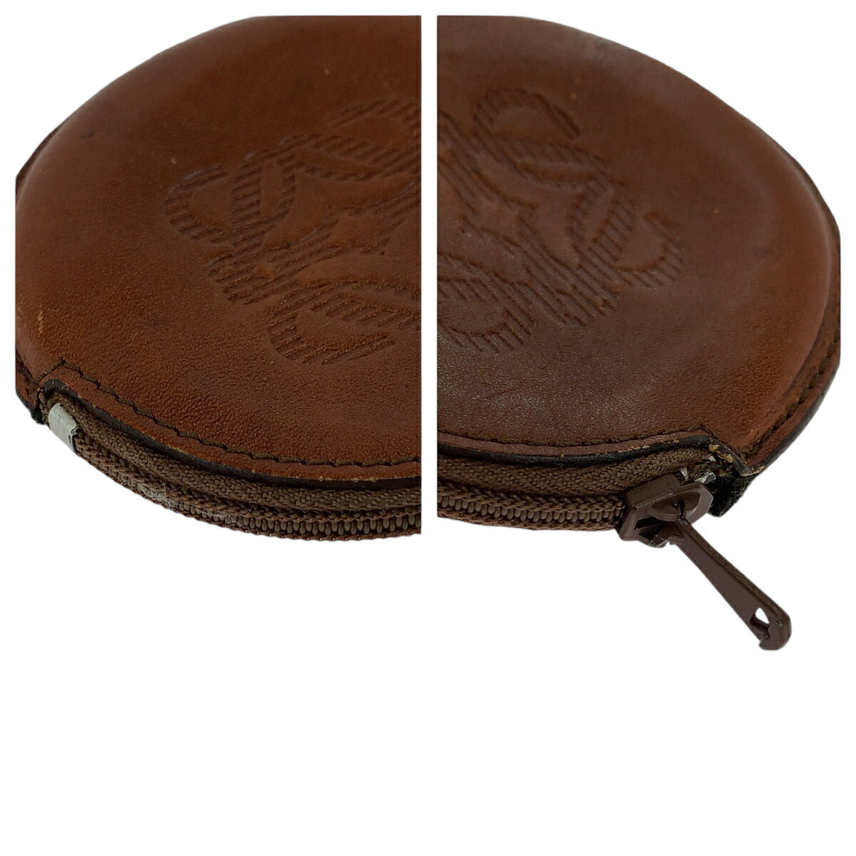 Loewe Anagram Leather Suede Coin Case