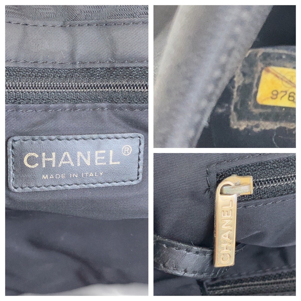 Chanel Nylon/Leather Tote Bag Black