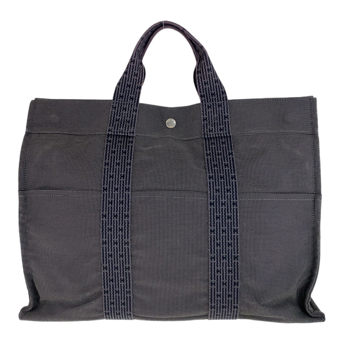 Hermes Canvas Tote Bag Grey