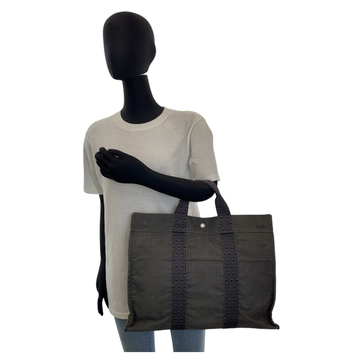 Hermes Canvas Tote Bag Grey