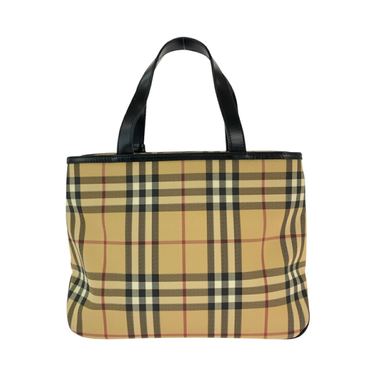 Burberry Check Canvas Tote Handbag