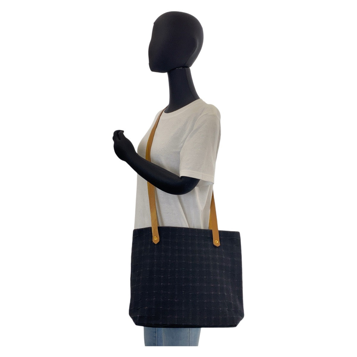 Hermes Canvas/Leather Amedaba Shoulder Bag