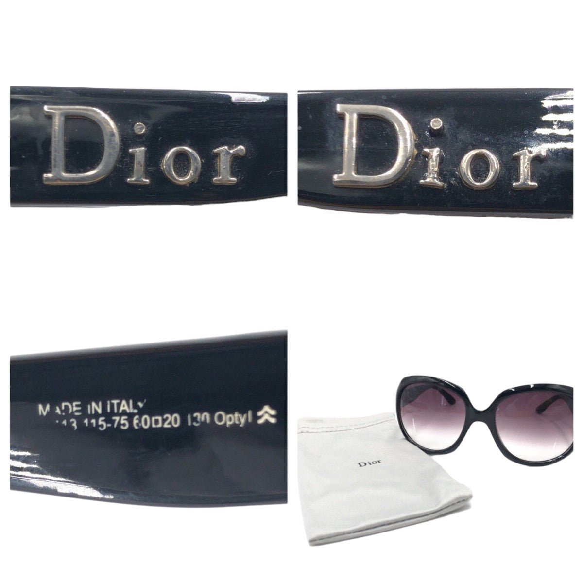 Dior Glossy1 Black Plastic Sunglasses