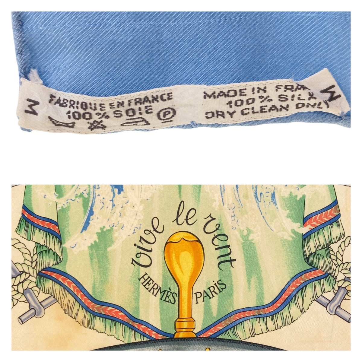 Hermes Silk Scarf Vive le vent