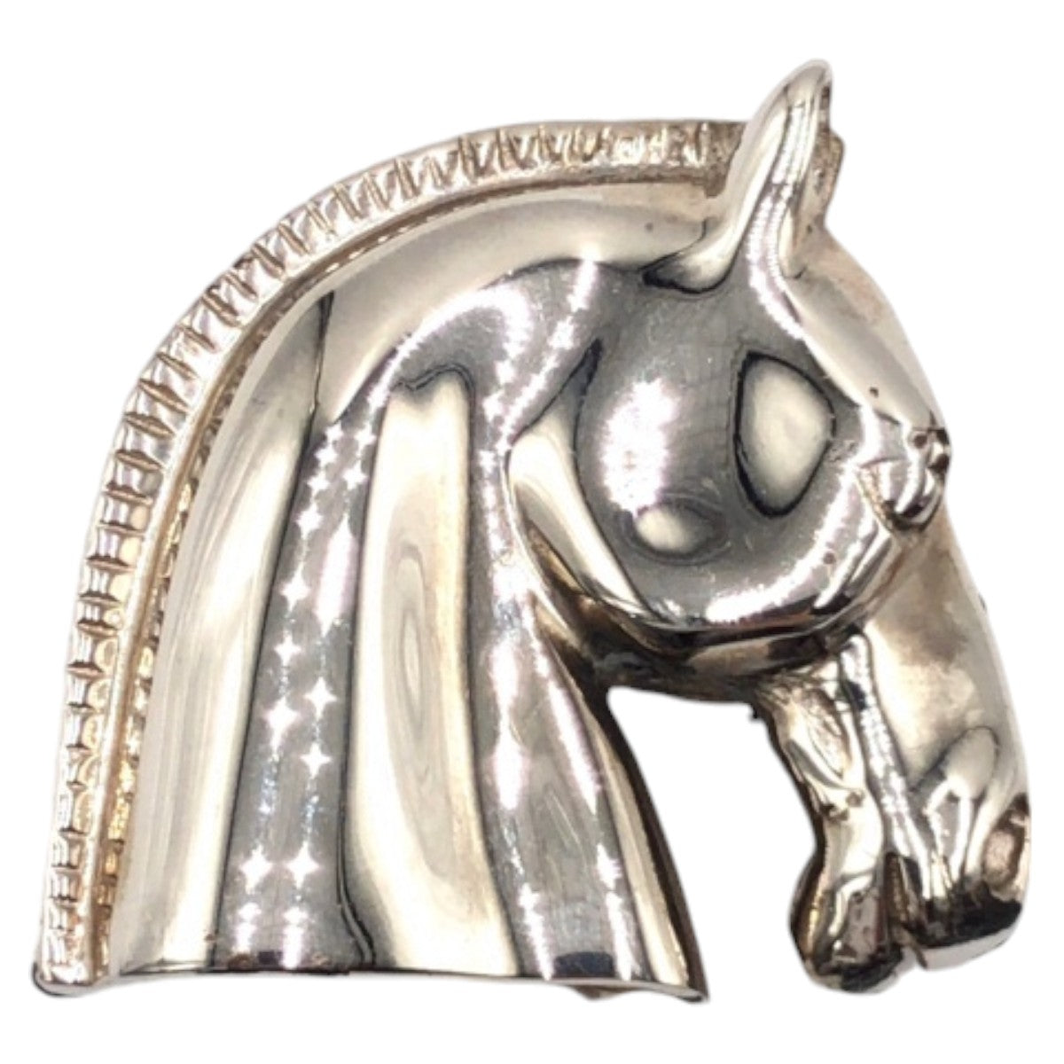 Hermes Horsehead Silver Metal Brooch