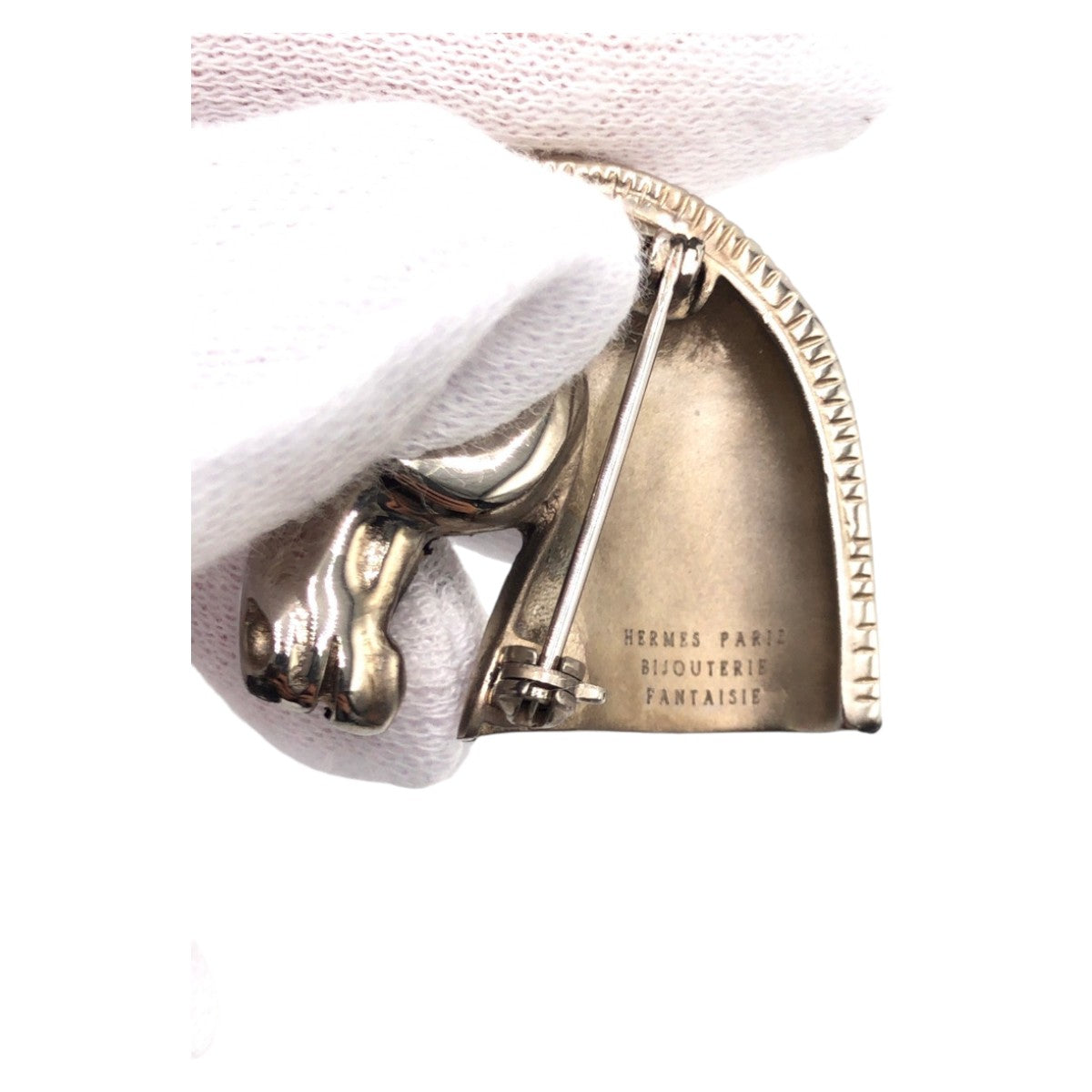 Hermes Horsehead Silver Metal Brooch