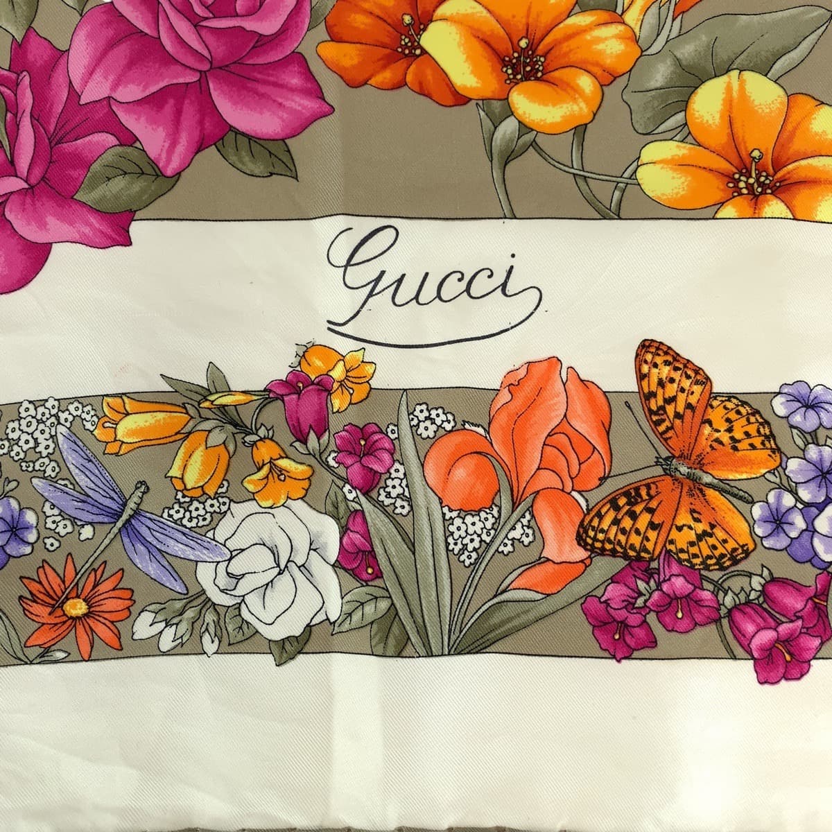 Gucci Silk Flora Multicolor Scarf