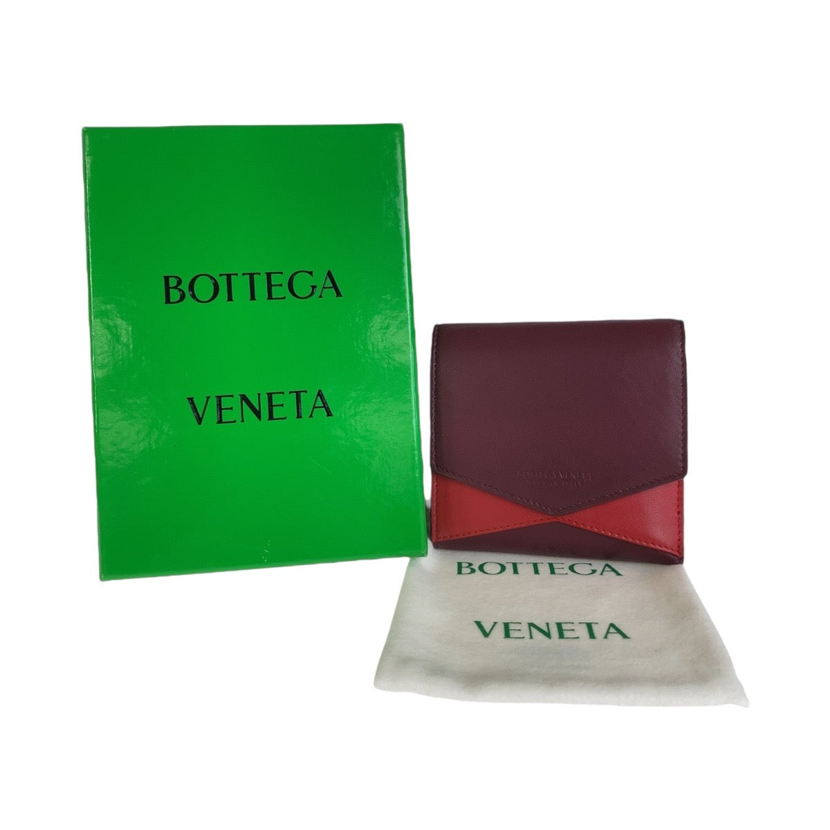 Bottega Veneta Bicolor Leather Compact Wallet