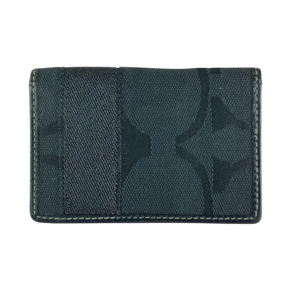COACH Signature Canvas Leather Card Case