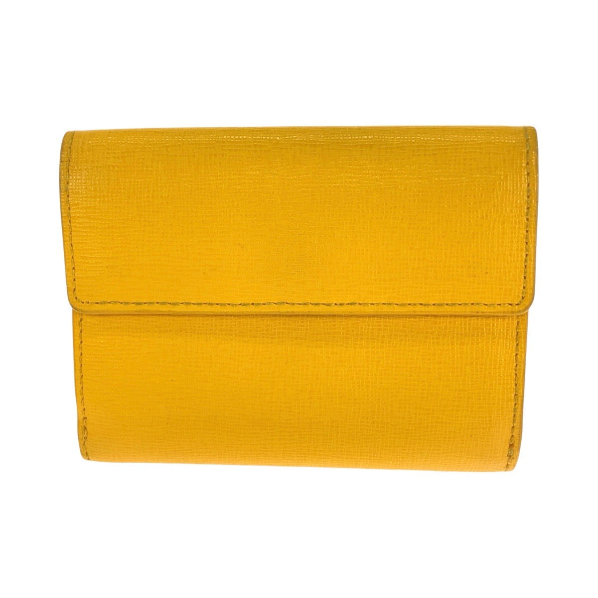 Furla Yellow Leather Compact Wallet