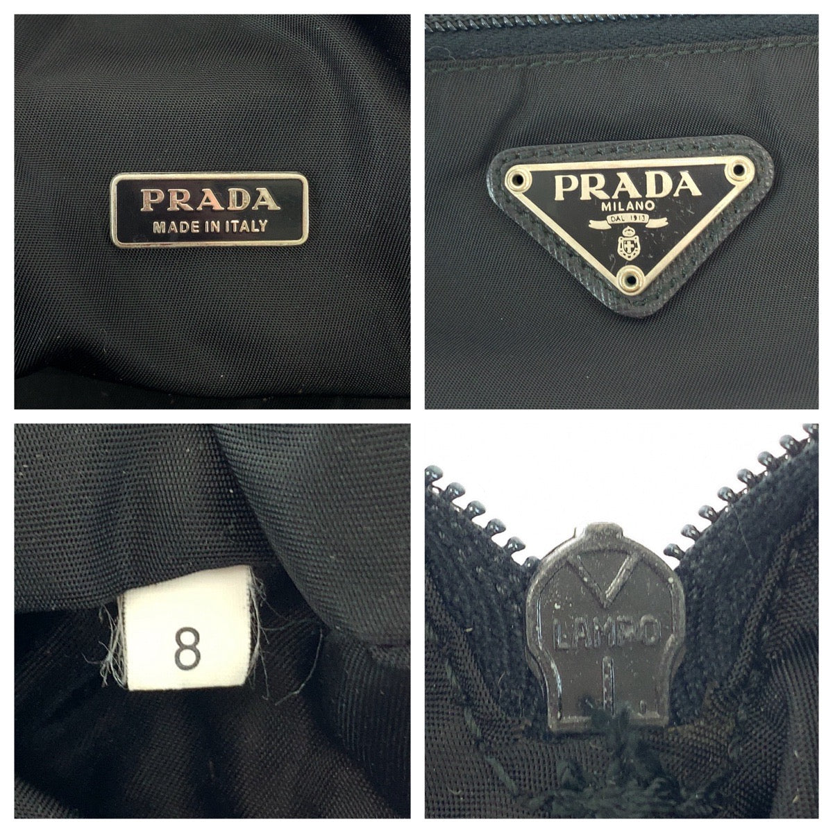 Prada Nylon Tessuto Logo Clutch Bag