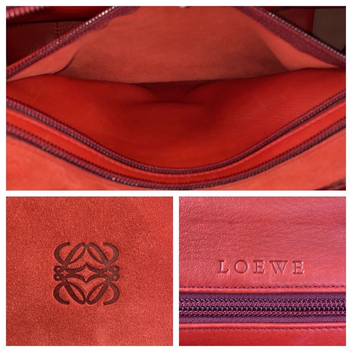 Loewe Suede Leather Anagram Amazona 28 Handbag