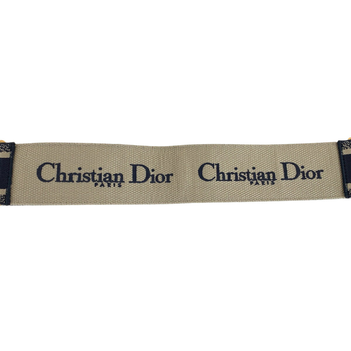 Dior Embroidery Leather Belt Black Navy Gold