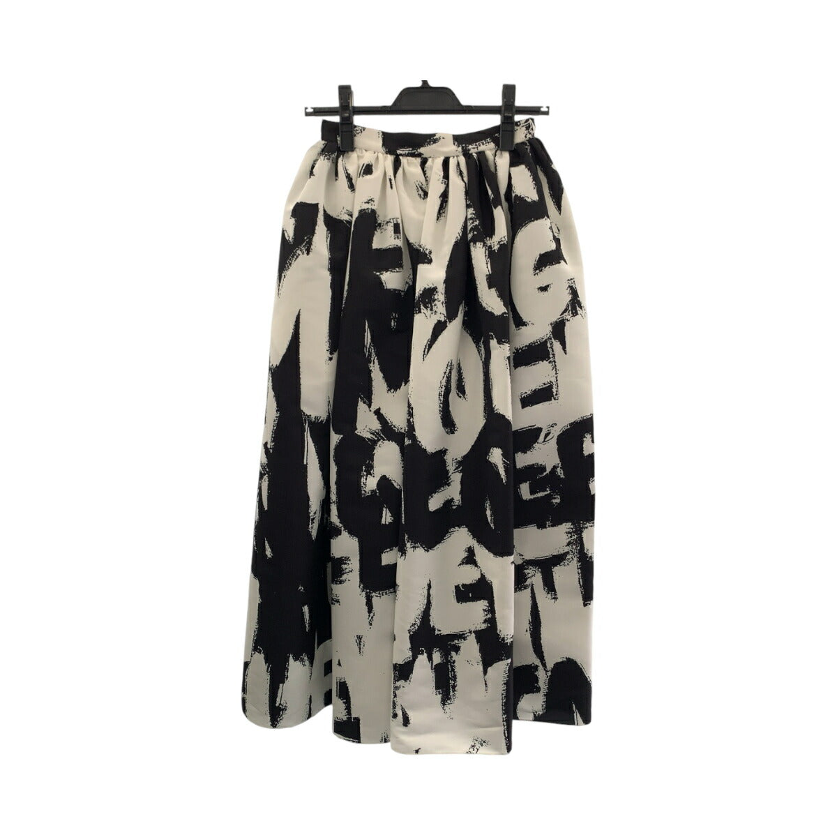 Alexander McQueen Black White Polyester Long Skirt