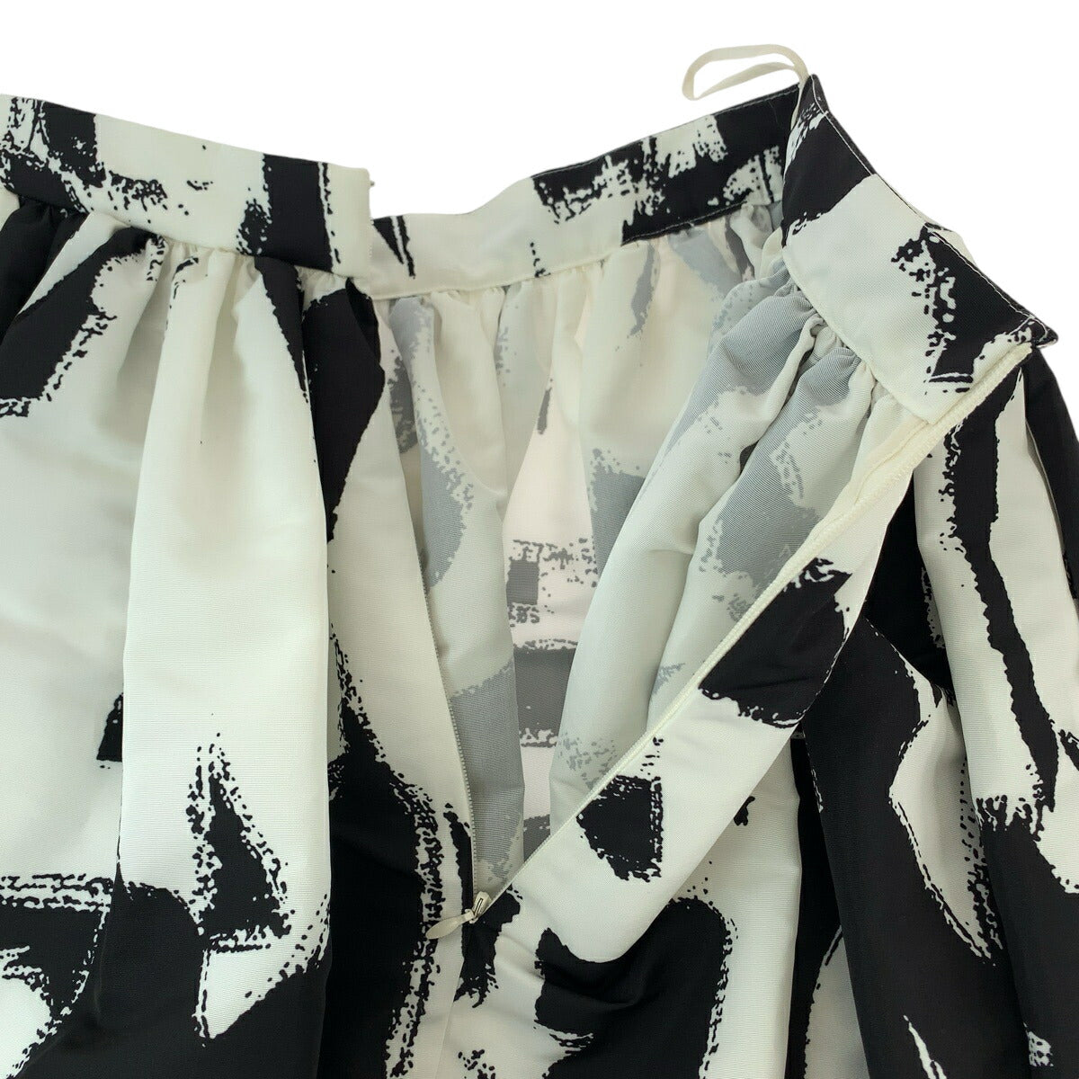 Alexander McQueen Black White Polyester Long Skirt